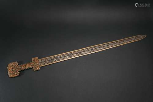 Ming Dynasty,  Gilt Sword