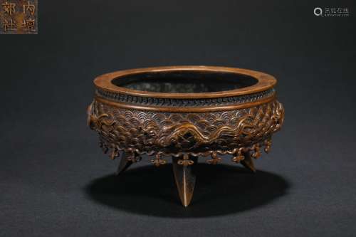 Ming Dynasty， Bronze Dragon Furnace