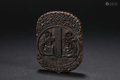 Qing Dynasty,  Agarwood token