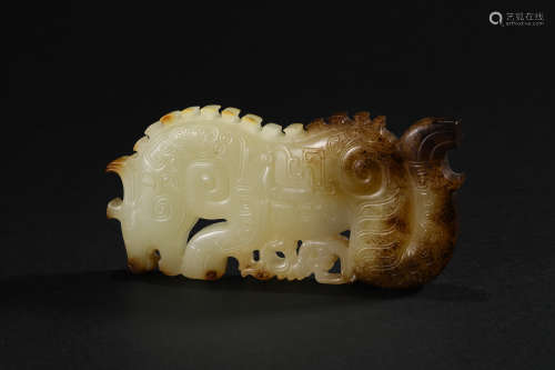Yuan Dynasty,  Hetian Jade Tiger