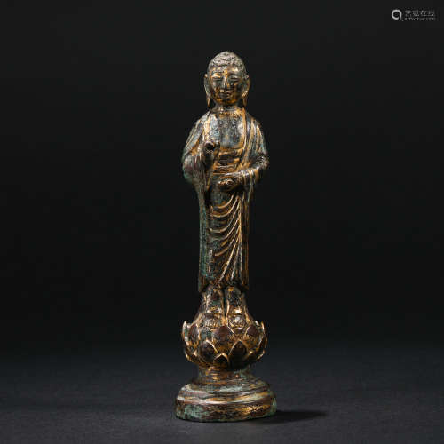 Yuan Dynasty， Gilt Bronze Buddha Statue