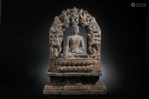 Yuan Dynasty,  Stone Shakyamuni Buddha