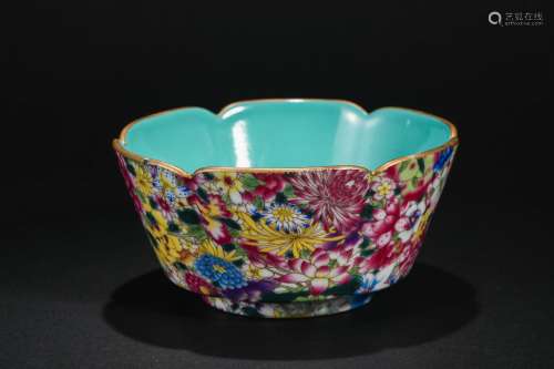 Qing Dynasty,  Flowers Big bowl