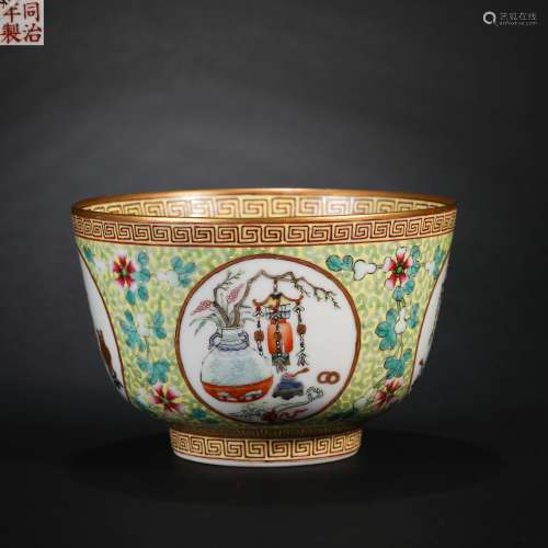 Qing Dynasty,  Pastel Flower Bowl