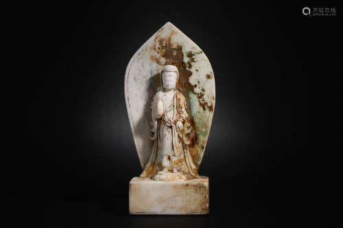 Yuan Dynasty,  Stone Statue of Guanyin