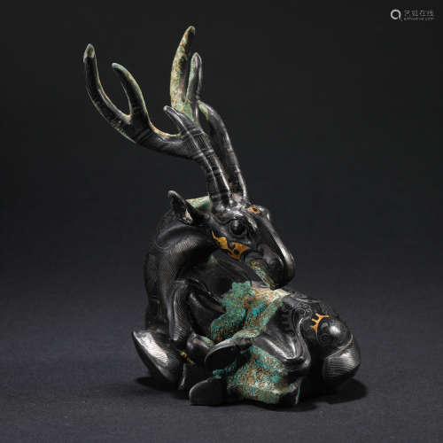 Yuan Dynasty,  Bronze Deer-shaped Ornaments