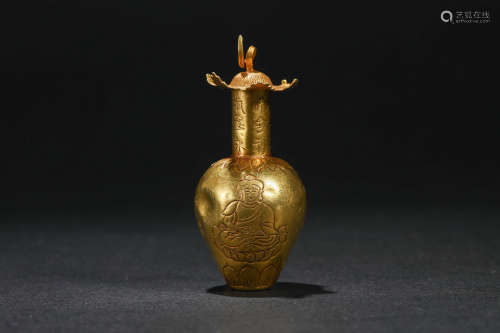 Yuan Dynasty,  Gold System Relic bottle