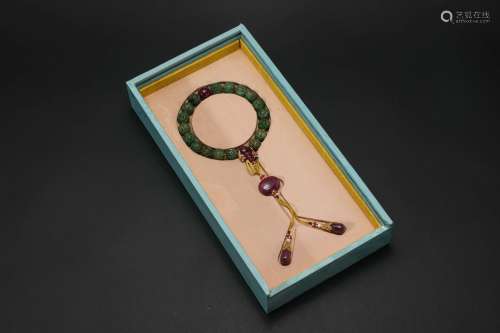 Qing Dynasty,  Eighteen Jade Tourmaline Bracelets