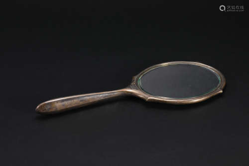 Qing Dynasty,  Silver makeup mirror