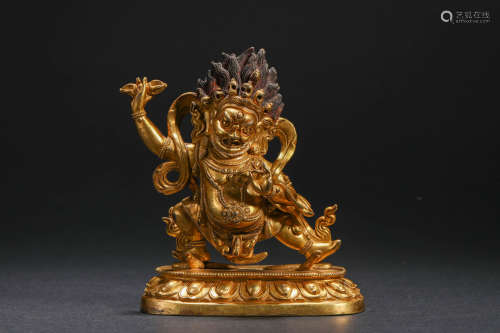 Qing Dynasty, Gilt bronze and great mighty virtue