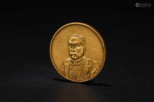 Qing Dynasty， Gold Yuan head coin