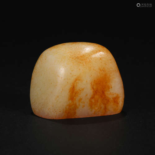 Qing Dynasty,  Hetian Jade Original Stone Seal