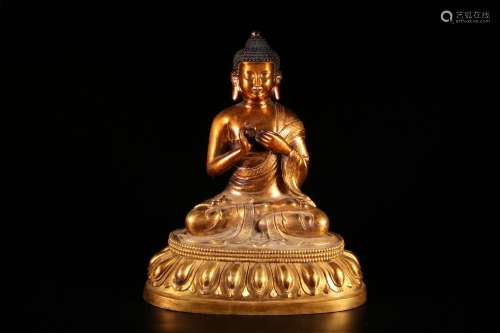 Gilt Copper Statue of Buddha