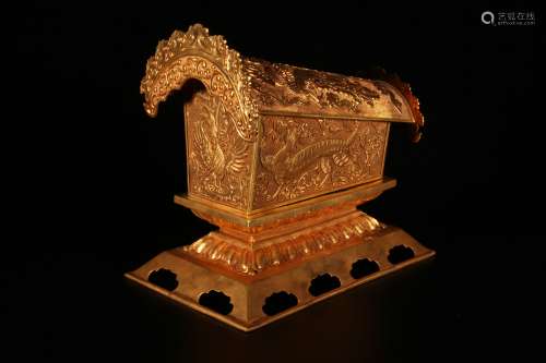 Gilt Copper Coffin