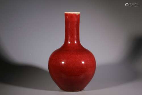 Ji-red Glazed Globular Vase