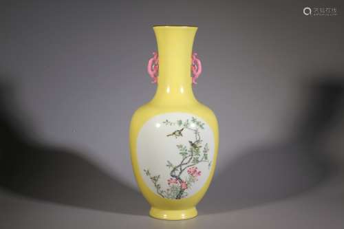 Yellow-glazed Vase