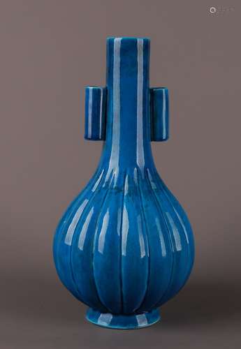 Blue-glazed Pot