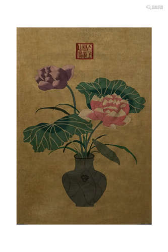 Kesi -Tapestry Painting of Lotus