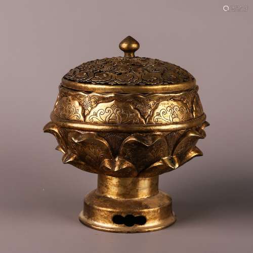 Gilt Copper Incense Burner