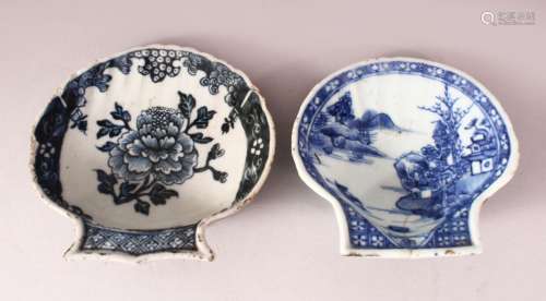 TWO 18TH / 19TH CENTURY CHINESE BLUE & WHITE PORCELAIN S...