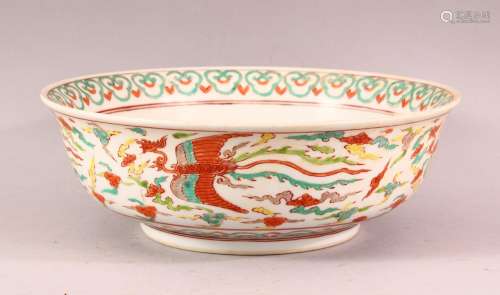A FINE MING STYLE CHINESE WUCAI DECORATED BOWL - decorated w...
