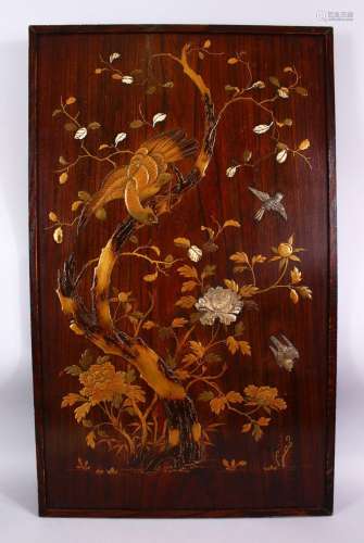 A JAPANESE MEIJI PERIOD GOLD LACQUER SHIBAYAMA PANEL, depict...