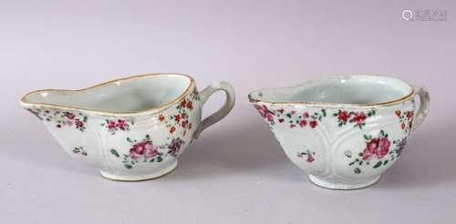 A PAIR OF 18TH CENTURY CHINESE EXPORT FAMILLE ROSE PORCELAIN...