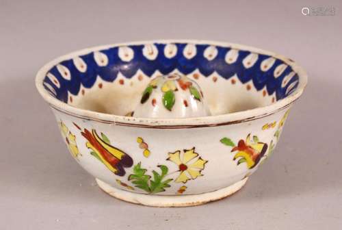 AN 18TH CENTURY TURKISH KUTAHYA POTTERY LEMON SQUEEZE, with ...