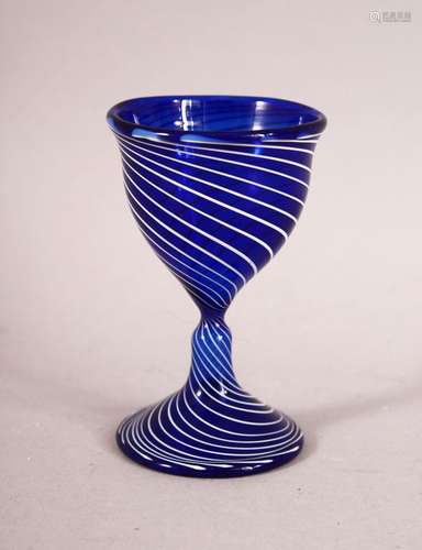 A RARE TURKISH OTTOMAN BEYKOZ GLASS CUP - CESMI BULBUL - wit...