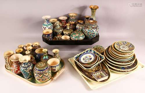 A VERY LARGE COLLECTION OF VARIOUS TURKISH KUTAHIYA CERAMIC ...