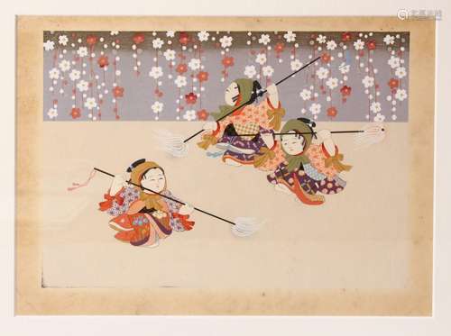 A EARLY 20TH CENTURY JAPANESE WOODBLOCK PRINT - JAPANESE FES...