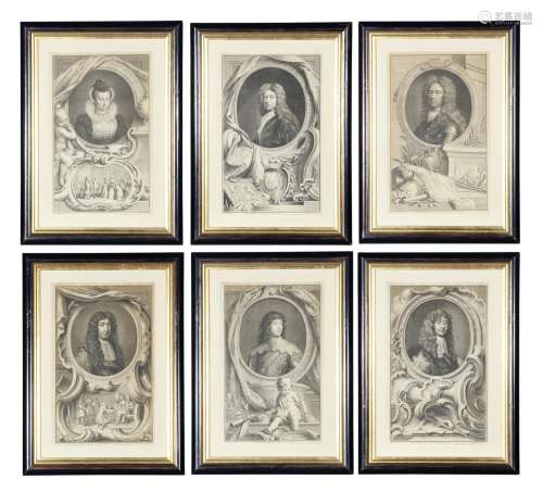 A SET OF FIFTEEN ENGRAVINGS FROM "HEADS OF ILLUSTRIOUS ...