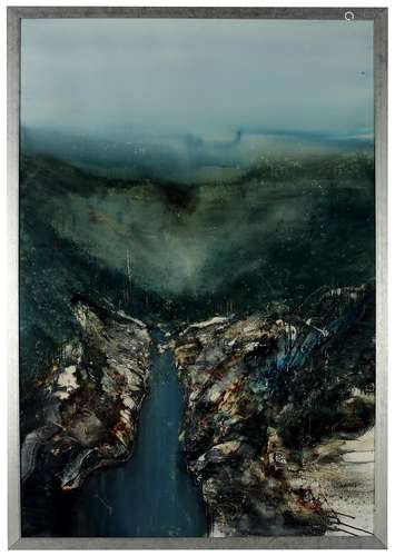 GEOFFREY DYER (1947-2020) Tasmanian Gorge mixed media on pap...