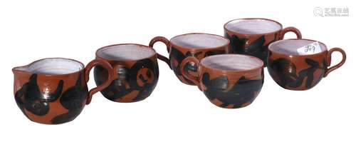 A SET OF CERAMIC TEAWARES BY JOHN PERCEVAL (1923-2000) &...