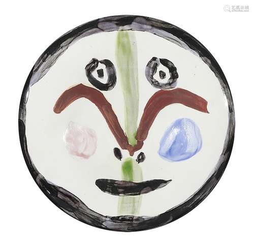 PABLO PICASSO (Spanish, 1881-1973) Face No. 157 1963 glazed ...