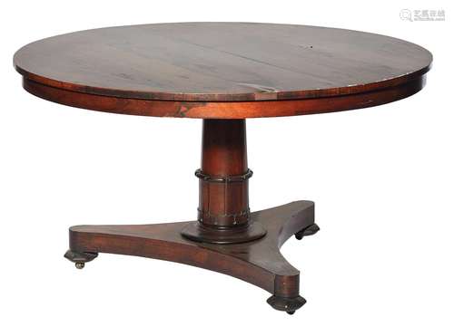 A GEORGE IV ROSEWOOD CENTRE TABLE