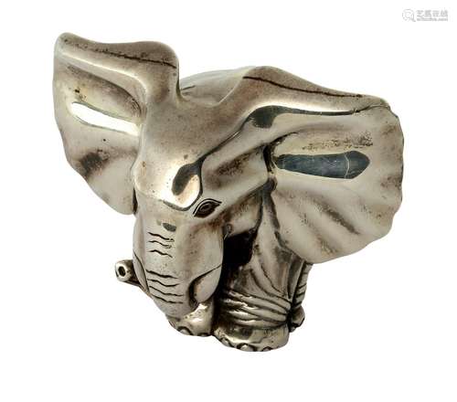 A ZIMBABWEAN SILVER ELEPHANT BY PATRICK MAVROS