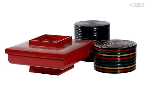 A GROUP OF JAPANESE LACQUER FOOD BOXES