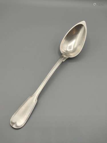 PARIS 1819-38 Cuillère à ragoût en argent d'époque Restaurat...