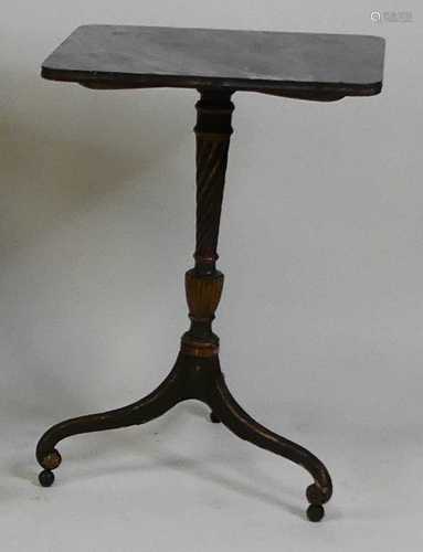 A late Georgian pedestal occasional table, having a fixed gr...