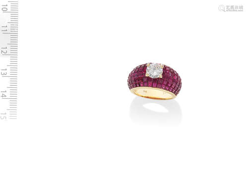 DIAMOND AND RUBY RING