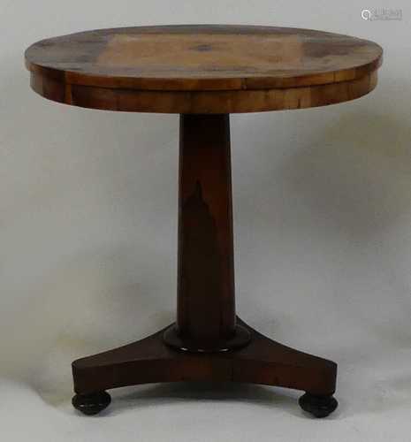 A William IV rosewood pedestal occasional table, the circula...