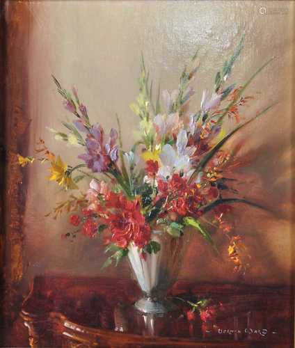 Vernon Ward (1905-1985) - Still life with flowers in a glass...