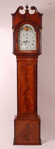 A George III mahogany and boxwood strung longcase clock, cir...