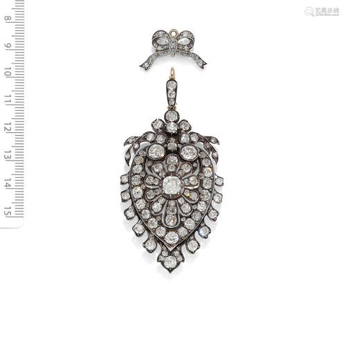 DIAMOND PENDANT, CIRCA 1880