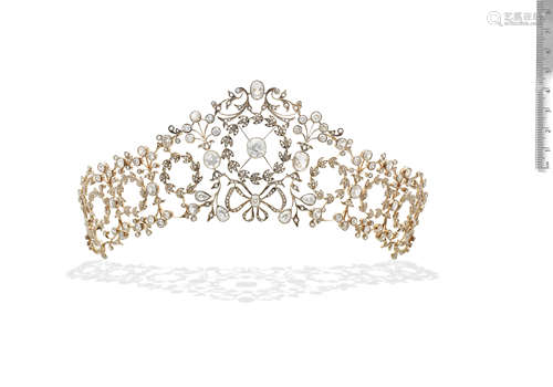 ATTRIBUTED TO GIUSEPPE KNIGHT: BELLE ÉPOQUE DIAMOND TIARA, C...