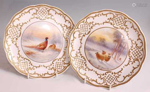 Milwyn Holloway (1940-2020) - A pair of hand-painted porcela...