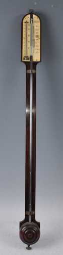 Hay & Lyall of Aberdeen - a Victorian rosewood stick baromet...