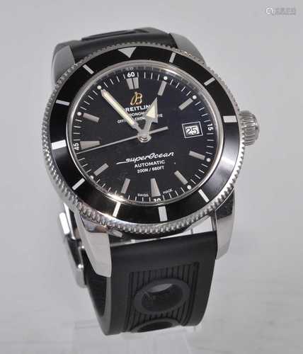 A gent's Breitling Super Ocean Heritage 42 steel cased autom...