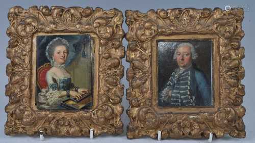 19th century English school - Pair; Bust portraits of a Lady...